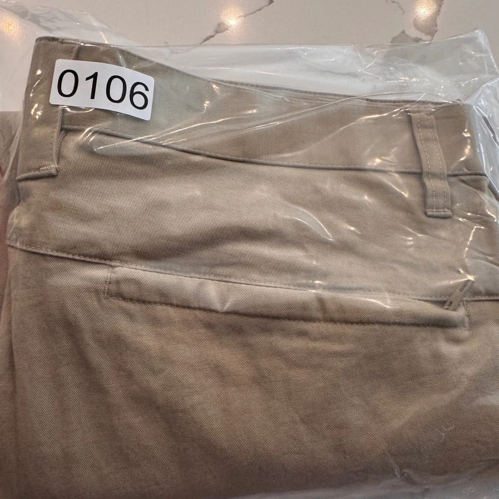 Fabletics Only Pant Mens 34x28.5 Khaki Tan Technical Chino Stretch Trousers